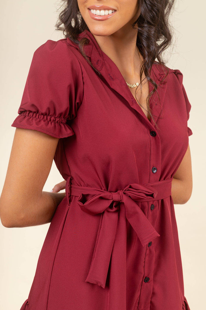 Vestido Cerdeña Mini Merlot