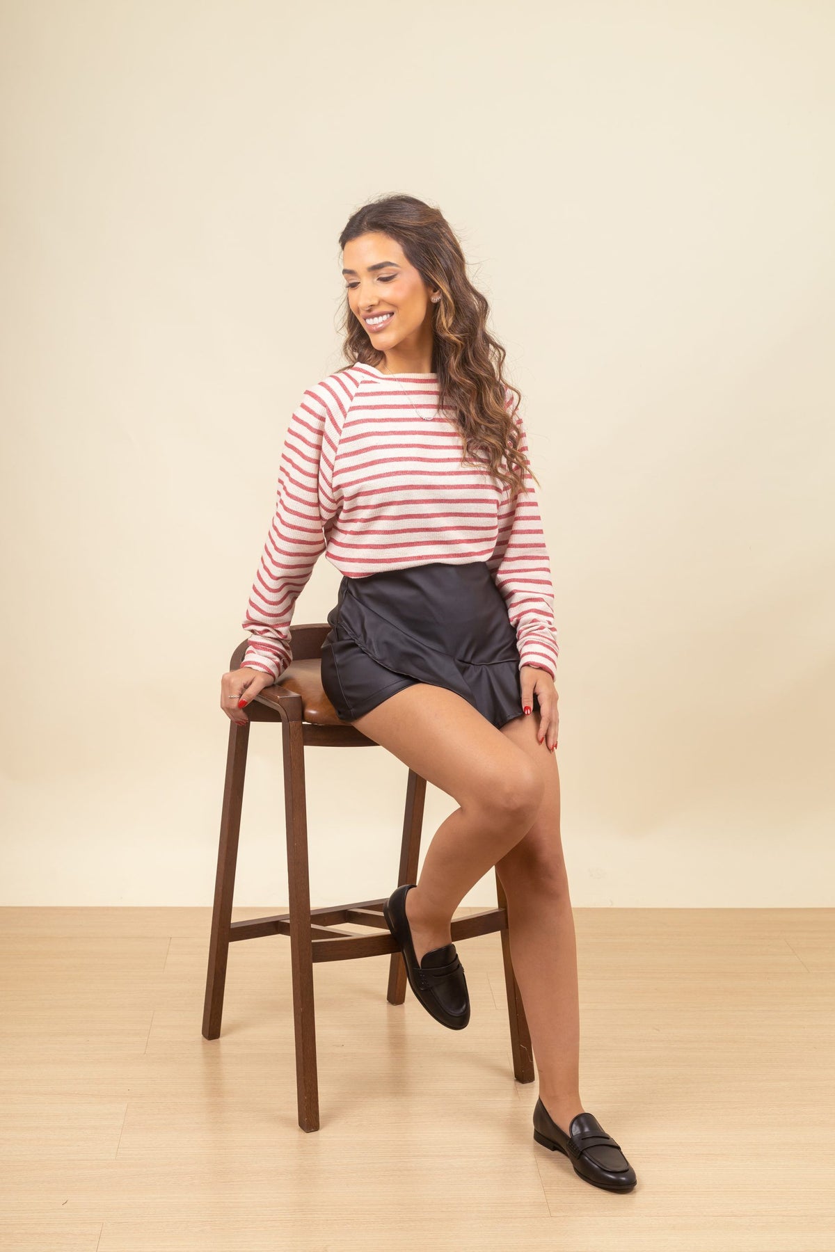 Falda Lia Leather Noir