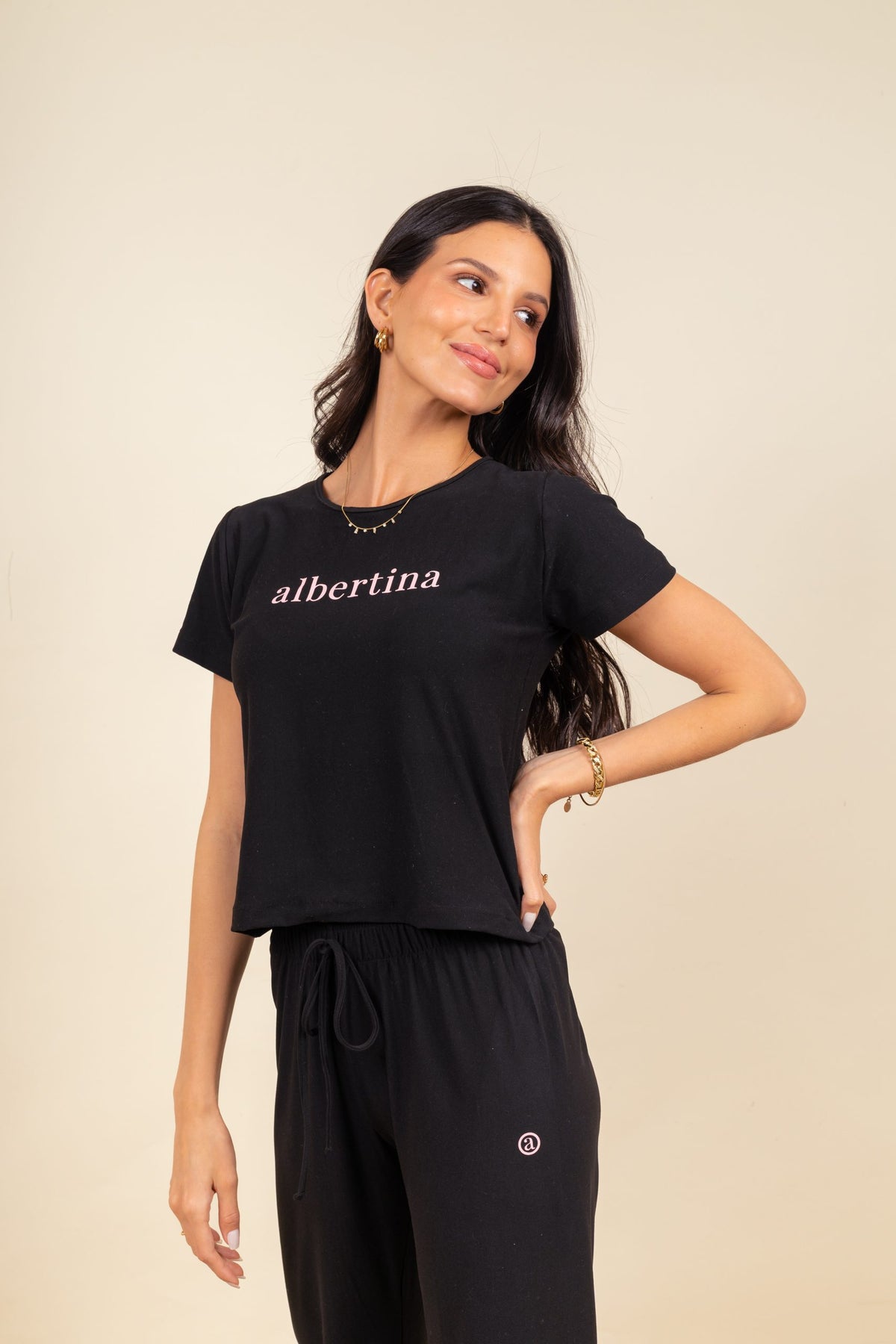 Remera Peppa Noir Rose