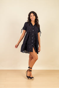Vestido Caroline Mini Dotty Blanc