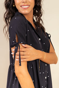 Vestido Caroline Mini Dotty Blanc