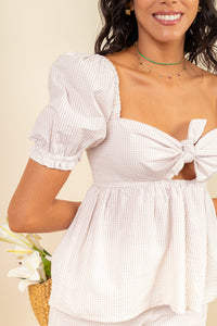 Blusa Carlotta Bow Hazelwood