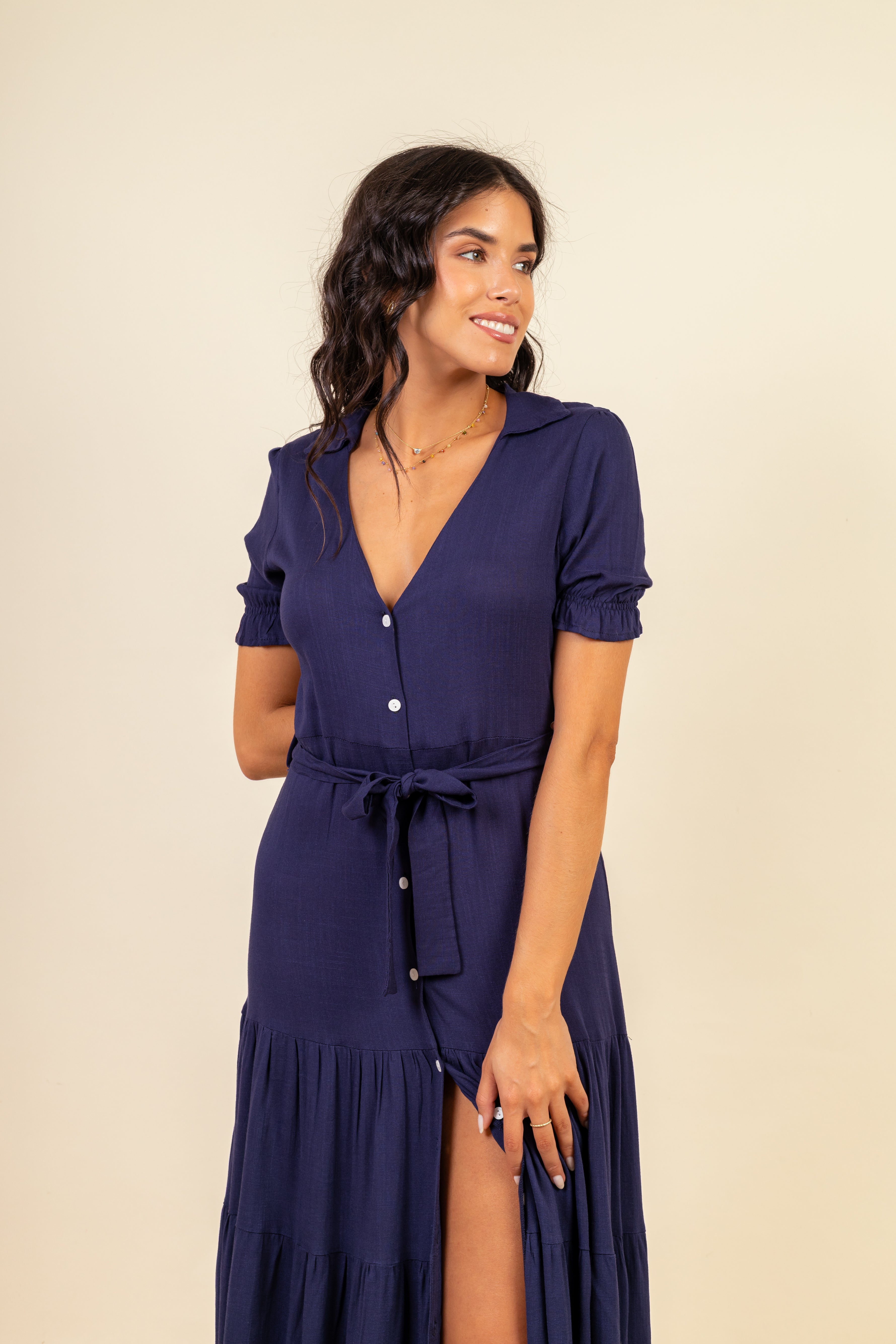 Vestido Marina Maxi Navy