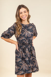 Vestido Alana Mini Golden Foliage