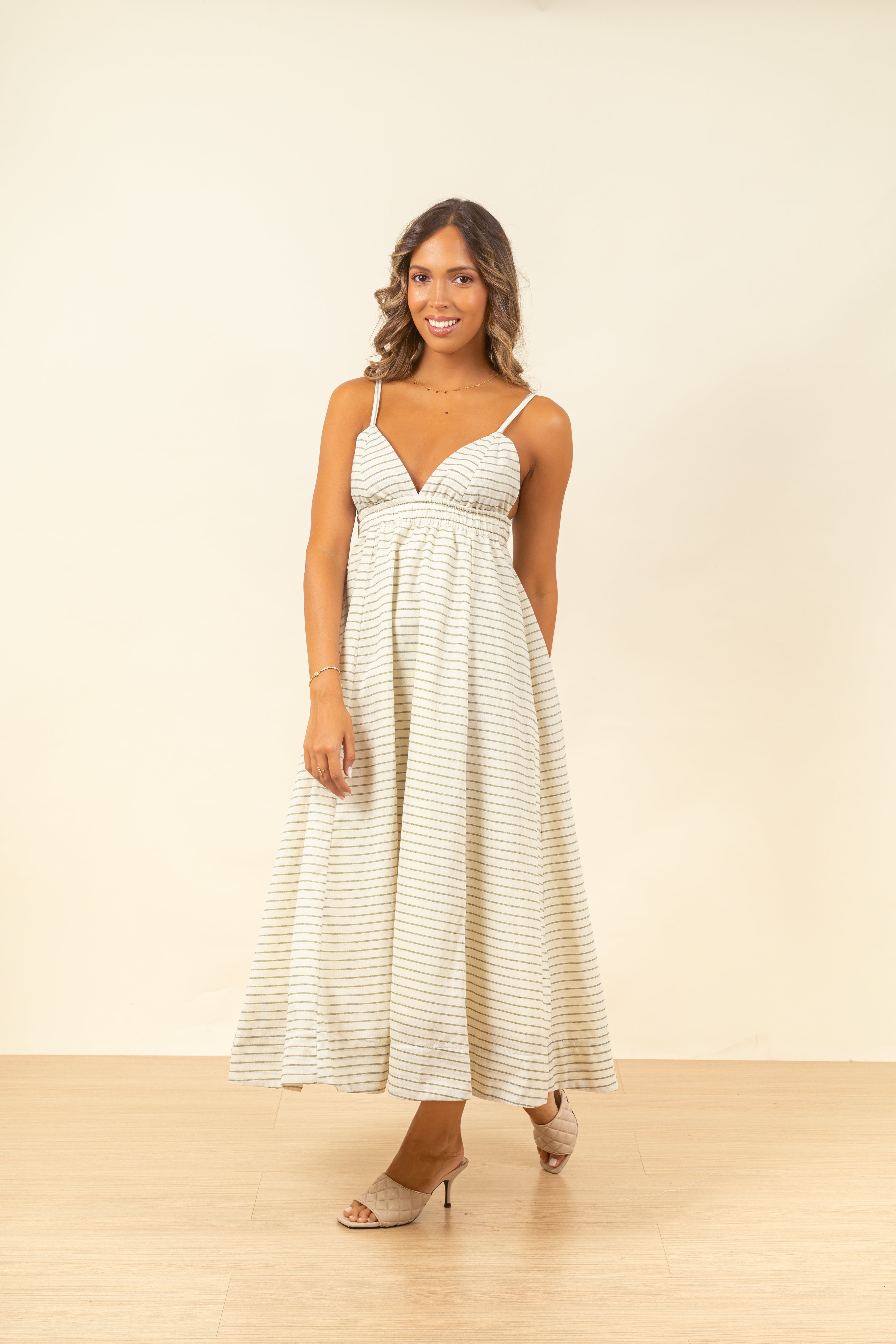 Vestido Vita Green Stripes