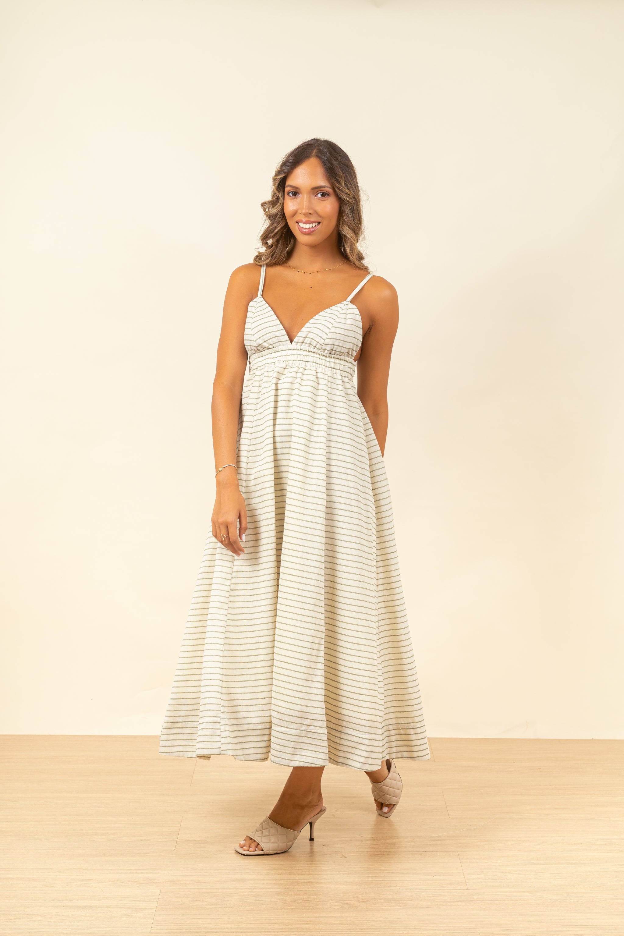 Vestido Vita Green Stripes