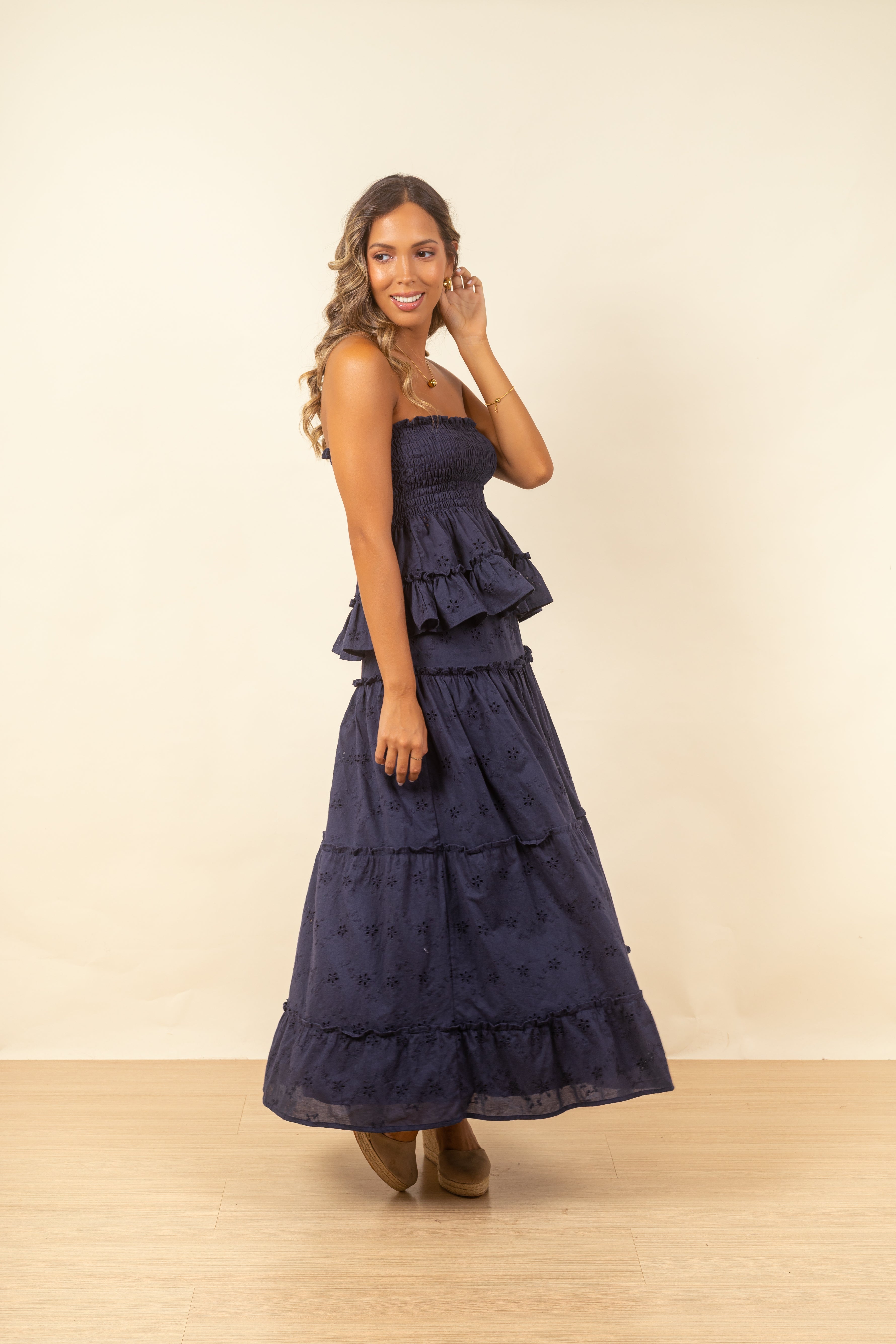 Blusa Celia Broderie Navy