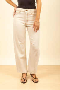 Jean Barrel Denim Ivory