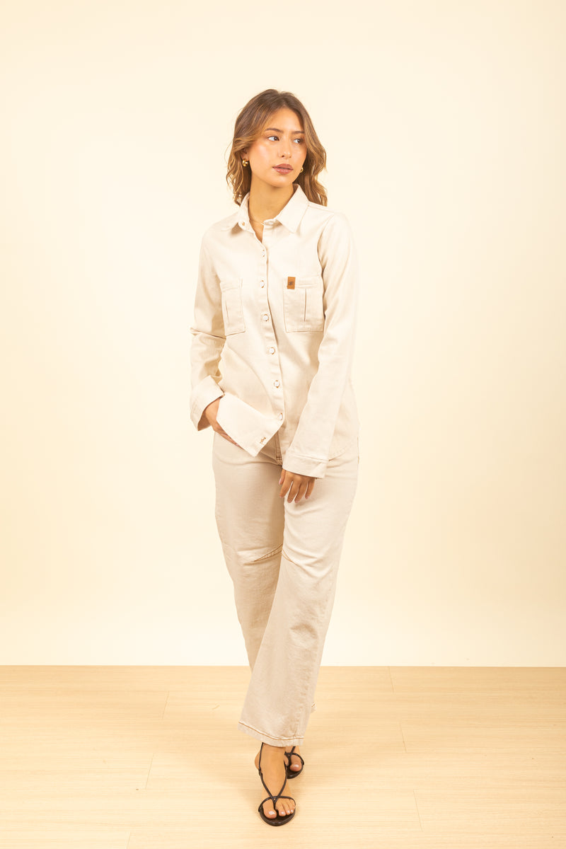 Camisa Billie Denim Ivory