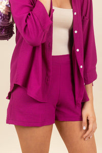 Short Belinda Raspberry